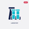 Two color laboratory vector icon from chemistry concept. isolated blue laboratory vector sign symbol can be use for web, mobile