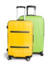 Two color large suitcases Royalty Free Stock Photo