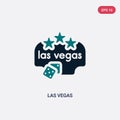 Two color las vegas vector icon from maps and flags concept. isolated blue las vegas vector sign symbol can be use for web, mobile Royalty Free Stock Photo