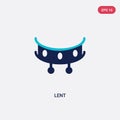 Two color lent vector icon from brazilia concept. isolated blue lent vector sign symbol can be use for web, mobile and logo. eps