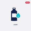 Two color liquid vector icon from cleaning concept. isolated blue liquid vector sign symbol can be use for web, mobile and logo. Royalty Free Stock Photo