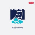 Two color maletsunyane vector icon from culture concept. isolated blue maletsunyane vector sign symbol can be use for web, mobile