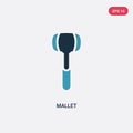 Two color mallet vector icon from other concept. isolated blue mallet vector sign symbol can be use for web, mobile and logo. eps Royalty Free Stock Photo