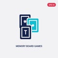 Two color memory board games vector icon from entertainment concept. isolated blue memory board games vector sign symbol can be Royalty Free Stock Photo