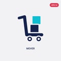 Two color mover vector icon from food concept. isolated blue mover vector sign symbol can be use for web, mobile and logo. eps 10