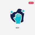 Two color neat vector icon from cleaning concept. isolated blue neat vector sign symbol can be use for web, mobile and logo. eps