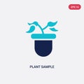 Two color plant sample vector icon from education concept. isolated blue plant sample vector sign symbol can be use for web, Royalty Free Stock Photo