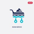 Two color room service vector icon from hotel concept. isolated blue room service vector sign symbol can be use for web, mobile