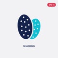 Two color shaobing vector icon from food and restaurant concept. isolated blue shaobing vector sign symbol can be use for web,