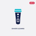 Two color shaver cleaning vector icon from cleaning concept. isolated blue shaver cleaning vector sign symbol can be use for web, Royalty Free Stock Photo