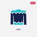 Two color skein vector icon from fashion concept. isolated blue skein vector sign symbol can be use for web, mobile and logo. eps