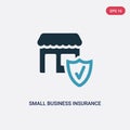 Two color small business insurance vector icon from insurance concept. isolated blue small business insurance vector sign symbol