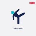 Two color smortsmen vector icon from humans concept. isolated blue smortsmen vector sign symbol can be use for web, mobile and