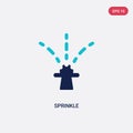 Two color sprinkle vector icon from gardening concept. isolated blue sprinkle vector sign symbol can be use for web, mobile and