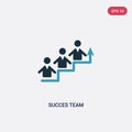 Two color succes team vector icon from people concept. isolated blue succes team vector sign symbol can be use for web, mobile and