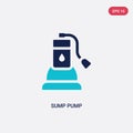 Two color sump pump vector icon from furniture and household concept. isolated blue sump pump vector sign symbol can be use for Royalty Free Stock Photo