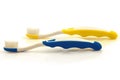 Two color toothbrushes Royalty Free Stock Photo