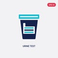 Two color urine test vector icon from general concept. isolated blue urine test vector sign symbol can be use for web, mobile and