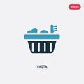 Two color vasta vector icon from sauna concept. isolated blue vasta vector sign symbol can be use for web, mobile and logo. eps 10