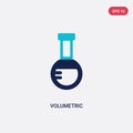 Two color volumetric vector icon from chemistry concept. isolated blue volumetric vector sign symbol can be use for web, mobile