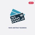Two color wave abstract business card vector icon from other concept. isolated blue wave abstract business card vector sign symbol Royalty Free Stock Photo