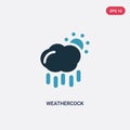 Two color weathercock vector icon from meteorology concept. isolated blue weathercock vector sign symbol can be use for web,