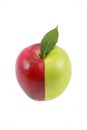 Two-colored apple