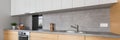 Kitchen with concrete worktop Royalty Free Stock Photo