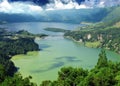 The two colored lakes at the Azores Royalty Free Stock Photo