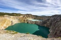 Two colored lakes Royalty Free Stock Photo