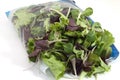 Two-colored salad with freshness-saving package