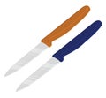 Two colorful kitchen knives, icon Royalty Free Stock Photo