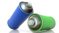 Two colorful spray cans Royalty Free Stock Photo