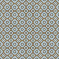 Light blue on brown two different sized squares with circles seamless repeat pattern background Royalty Free Stock Photo