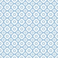 Light blue on white two different sized squares with circles seamless repeat pattern background Royalty Free Stock Photo