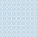 Light blue on White two different sized squares with circles seamless repeat pattern background Royalty Free Stock Photo