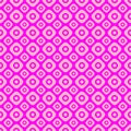 Pink on magenta two different sized squares with circles seamless repeat pattern background Royalty Free Stock Photo