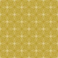 White on gold geometric tile oval and circle scribbly lines seamless repeat pattern background
