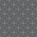 White on grey geometric tile oval and circle scribbly lines seamless repeat pattern background Royalty Free Stock Photo