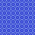 Blue on light blue two different sized squares with circles seamless repeat pattern background Royalty Free Stock Photo