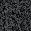Grey on black zebra stripe print seamless repeat pattern background