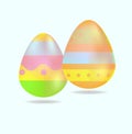 Two Colourfull easter Royalty Free Stock Photo