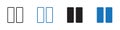 Two columns icon linear graphics set vector in black Royalty Free Stock Photo