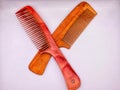 Two Comb isolated , hair brush,Two plastic comb Royalty Free Stock Photo