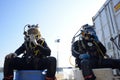 Two commercial divers before the dive