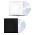 Two compact discs in light and dark blank covers Royalty Free Stock Photo