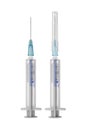 Two component medical syringe two milliliters Royalty Free Stock Photo