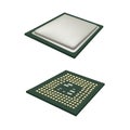 Two Computer CPU Chip on white Background Royalty Free Stock Photo