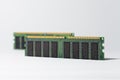 Two computer memory sets on white background Royalty Free Stock Photo