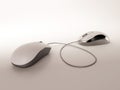 Two computer mouse Royalty Free Stock Photo